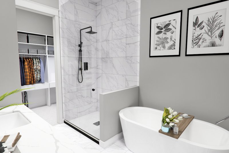 House Blueprint - Interior - Master Bathroom 2 for Farmhouse House Plan #51-1276 - 4 bed, 3.5 bath