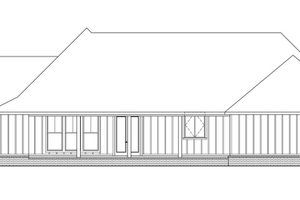 Exterior - Rear Elevation for Farmhouse House Plan #1074-7 - 3 bed, 2.5 bath