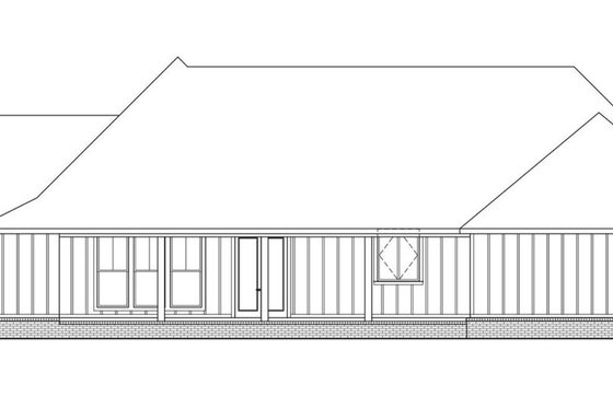 Exterior - Rear Elevation for Farmhouse House Plan #1074-7 - 3 bed, 2.5 bath