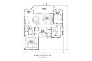 Floor Plan - Main Floor for Traditional House Plan #1054-79 - 3 bed, 3.5 bath