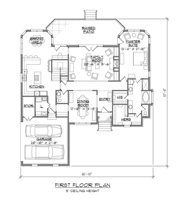 Dream House Plan - Traditional Floor Plan - Main Floor Plan #1054-79