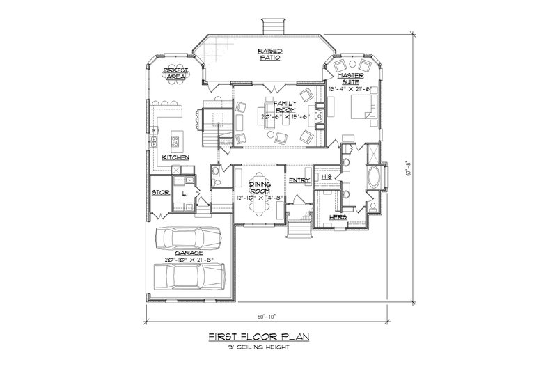 Dream House Plan - Floor Plan - Main Floor for Traditional House Plan #1054-79 - 3 bed, 3.5 bath