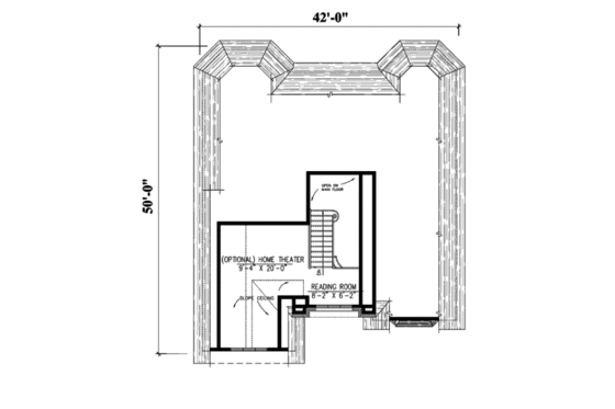 Floor Plan - Other Floor for European House Plan #138-248 - 2 bed, 2 bath