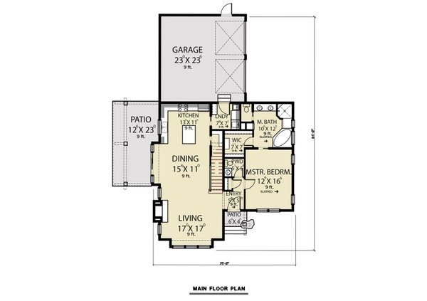 Dream House Plan - Farmhouse Floor Plan - Main Floor Plan #1070-151