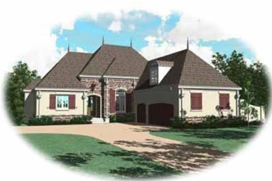 Exterior - Front Elevation for Traditional House Plan #81-354 - 3 bed, 3 bath