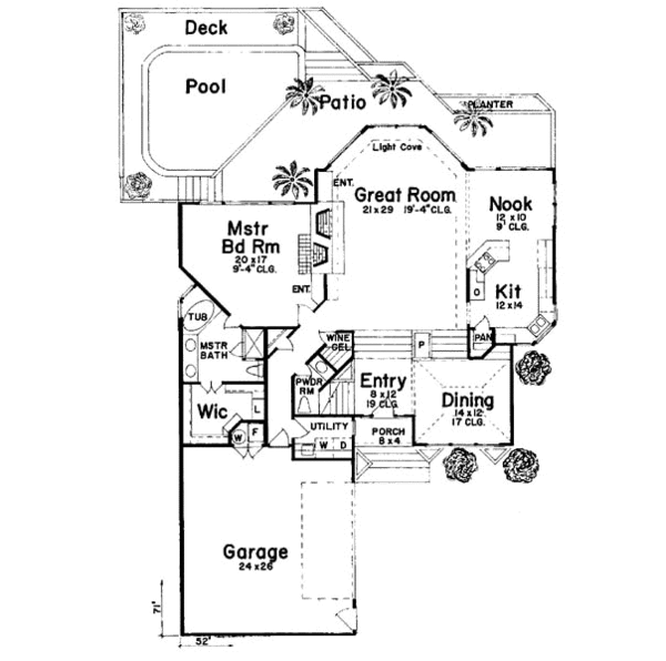 Contemporary Floor Plan - Main Floor Plan #52-144