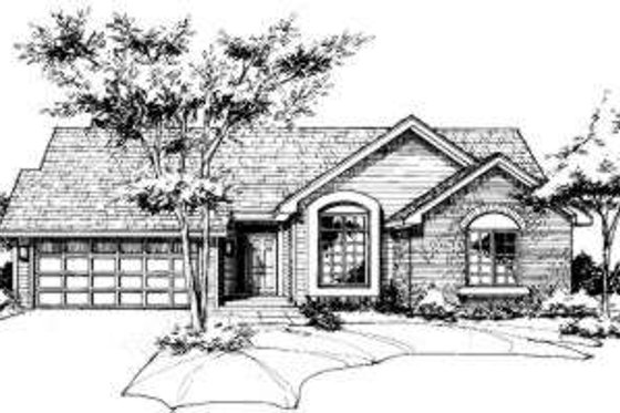Exterior - Front Elevation for Traditional House Plan #320-125 - 3 bed, 2 bath
