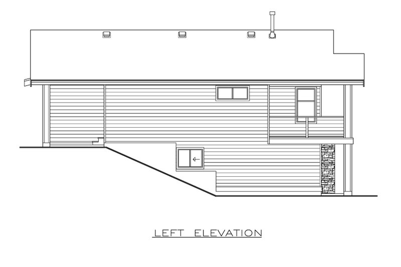 House Design - Exterior - Other Elevation 1 for Contemporary House Plan #1100-63 - 3 bed, 4 bath