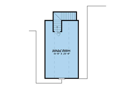 Floor Plan - Upper Floor for European House Plan #17-3369 - 3 bed, 2.5 bath