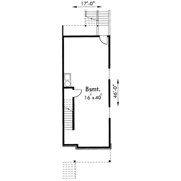Traditional Floor Plan - Lower Floor Plan #303-394