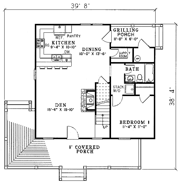 Dream House Plan - Cottage Floor Plan - Main Floor Plan #17-2015