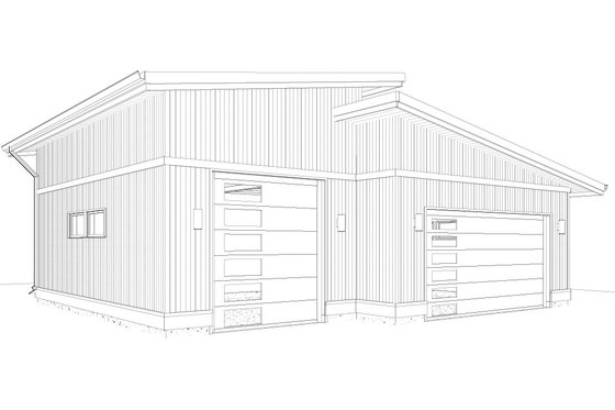 Exterior - Other Elevation for Contemporary House Plan #895-161, 0 bath