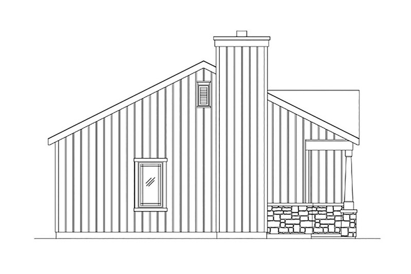 House Design - Exterior - Other Elevation 1 for Cottage House Plan #22-608 - 1 bed, 1 bath