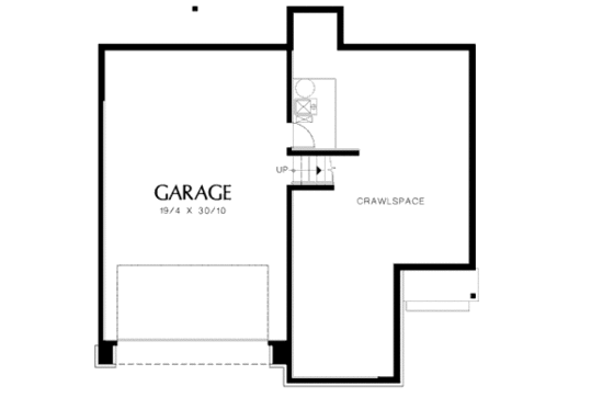 Floor Plan - Lower Floor for Craftsman House Plan #48-399 - 3 bed, 3 bath