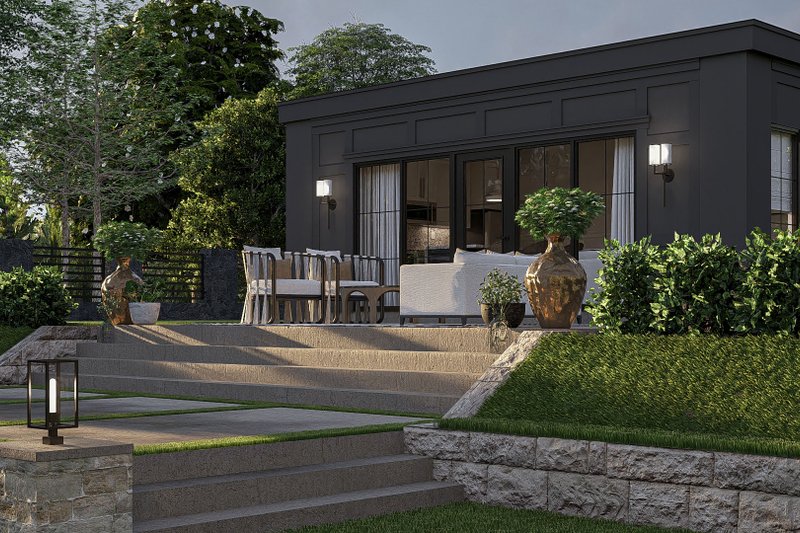 House Blueprint - Exterior - Other Elevation 2 for Modern House Plan #455-427 - 1 bed, 1 bath