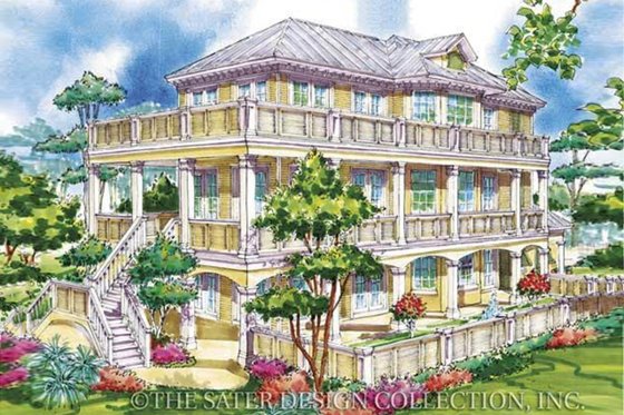 Exterior - Rear Elevation for Country House Plan #930-68 - 3 bed, 2.5 bath