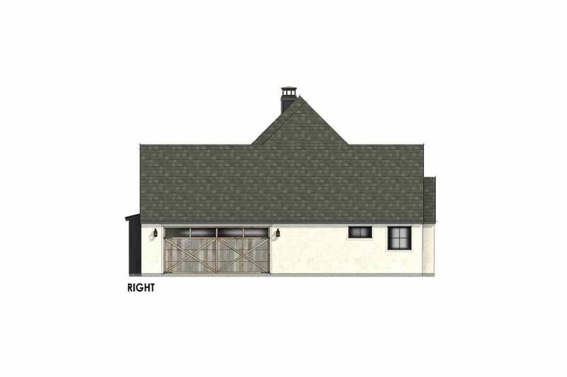 House Design - Exterior - Other Elevation 1 for European House Plan #1096-148 - 4 bed, 3.5 bath