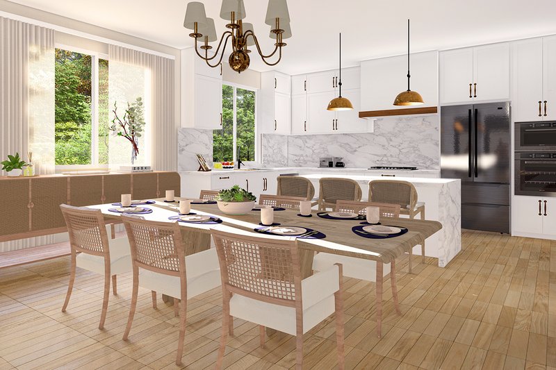 Architectural House Design - Interior - Dining Room for Contemporary House Plan #124-1393 - 3 bed, 2 bath