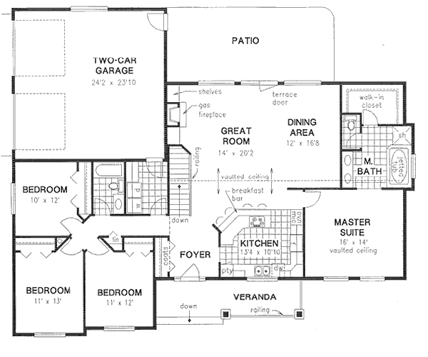 Country Floor Plan - Main Floor Plan #18-4524