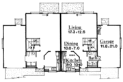 House Plan - 2 Beds 1.5 Baths 2028 Sq/Ft Plan #303-227 