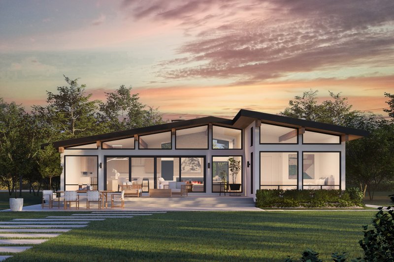 House Blueprint - Exterior - Rear Elevation for Bungalow House Plan #1114-69 - 3 bed, 2 bath