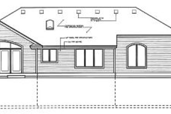 Exterior - Rear Elevation for Traditional House Plan #94-105 - 3 bed, 2.5 bath
