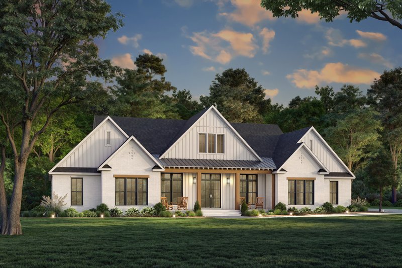 Farmhouse Style House Plan - 4 Beds 3.5 Baths 3354 Sq/Ft Plan #430-397
