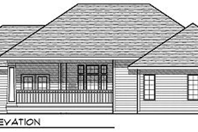 Dream House Plan - Exterior - Rear Elevation for Ranch House Plan #70-864 - 2 bed, 2 bath