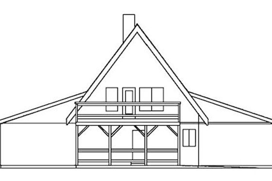 Exterior - Rear Elevation for Cottage House Plan #60-113 - 3 bed, 3.5 bath