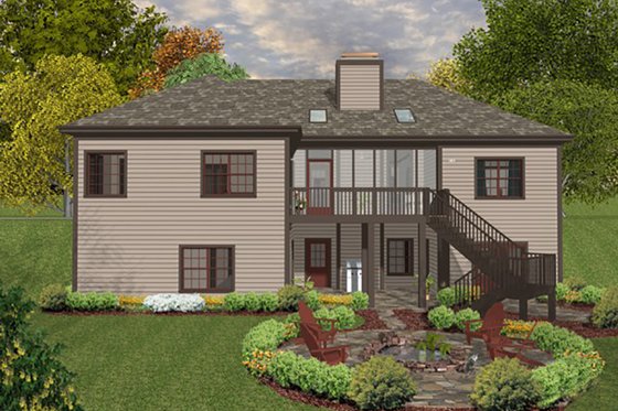 Craftsman, Rear Elevation