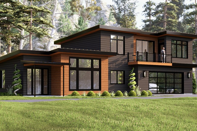 House Design - Contemporary Exterior - Front Elevation Plan #1064-399