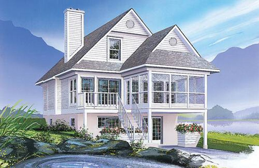  Beach  Style House  Plan  3 Beds 2 Baths 1484 Sq Ft Plan  