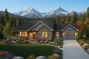 Country Exterior - Front Elevation Plan #22-508