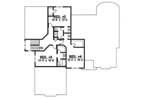 Floor Plan - Upper Floor for Traditional House Plan #67-846 - 5 bed, 5 bath