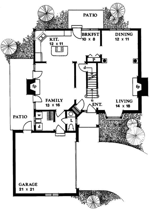 Architectural House Design - Country Floor Plan - Main Floor Plan #1016-48