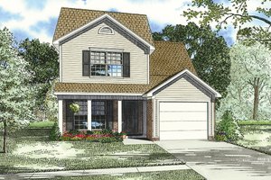 Country Exterior - Front Elevation Plan #17-236