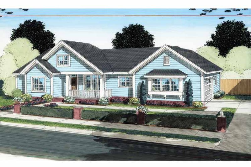 Home Plan - Exterior - Front Elevation 3 for Traditional House Plan #513-2130 - 4 bed, 2 bath