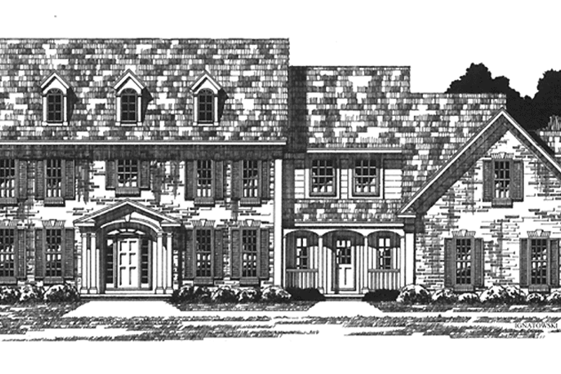 Dream House Plan - Colonial Exterior - Front Elevation Plan #1001-82