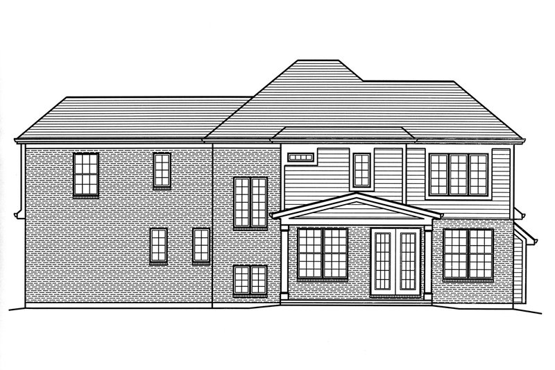 Home Plan - Exterior - Rear Elevation for Traditional House Plan #46-875 - 4 bed, 2.5 bath
