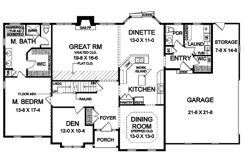 Home Plan - Floor Plan - Main Floor for Traditional House Plan #328-327 - 4 bed, 2.5 bath