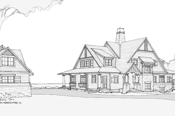Exterior - Front Elevation 6 for Craftsman House Plan #928-176 - 5 bed, 4.5 bath