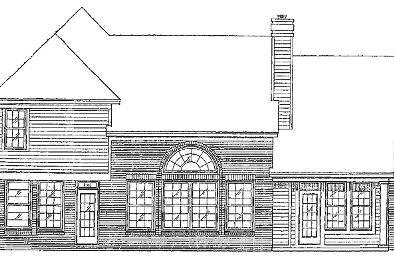 Dream House Plan - Exterior - Rear Elevation for Colonial House Plan #952-12 - 3 bed, 2.5 bath