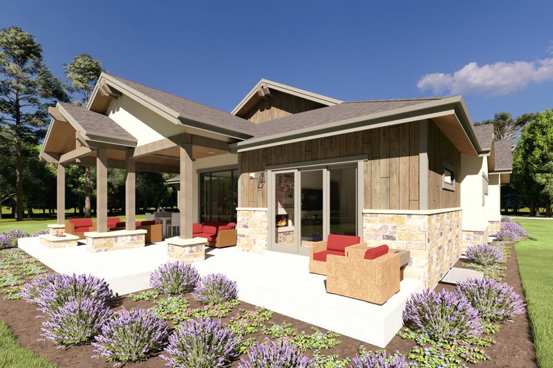 House Blueprint - Exterior - Rear Elevation 3 for Farmhouse House Plan #1069-40 - 3 bed, 2.5 bath