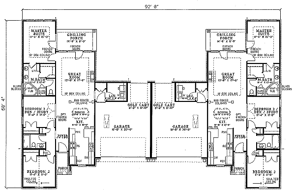 European Floor Plan - Main Floor Plan #17-1077