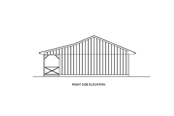 Exterior - Front Elevation 5 for Ranch House Plan #54-611 - 3 bed, 2 bath