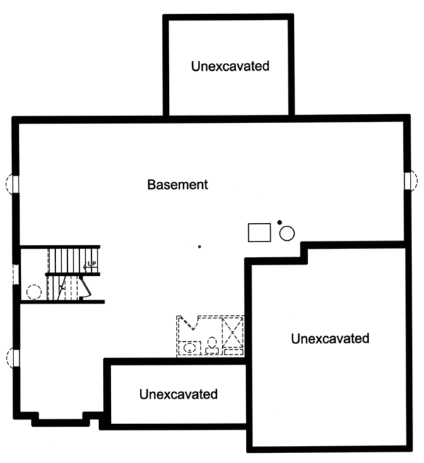 Architectural House Design - Country Floor Plan - Lower Floor Plan #46-862