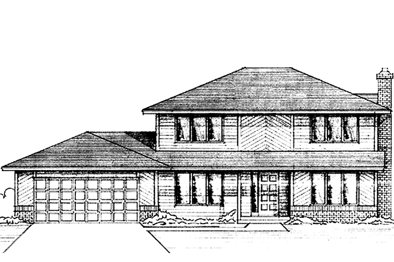 Home Plan - Exterior - Front Elevation 3 for Contemporary House Plan #51-815 - 3 bed, 2.5 bath