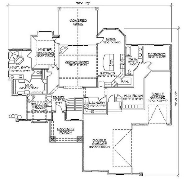 European Style House Plan - 5 Beds 3.5 Baths 2489 Sq/Ft Plan #5-293 ...