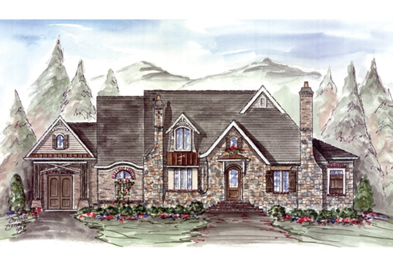 Dream House Plan - Exterior - Front Elevation 3 for Craftsman House Plan #54-371 - 3 bed, 2 bath