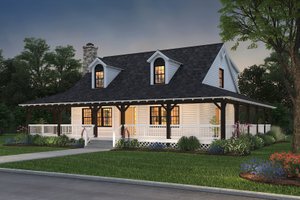House Plan Design - Farmhouse Exterior - Front Elevation Plan #72-110